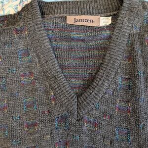 Vintage Sweater Vest Gray Jantzen xl